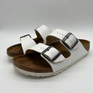 Birkenstock Arizona BS White Sandals Women EU 38, USW 7 USM 5, UK 5